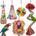 PawFix Feather-Fun Bird Foraging Toy Set – Multi-Piece Rope Perch & Chew Toy Kit for Small Birds