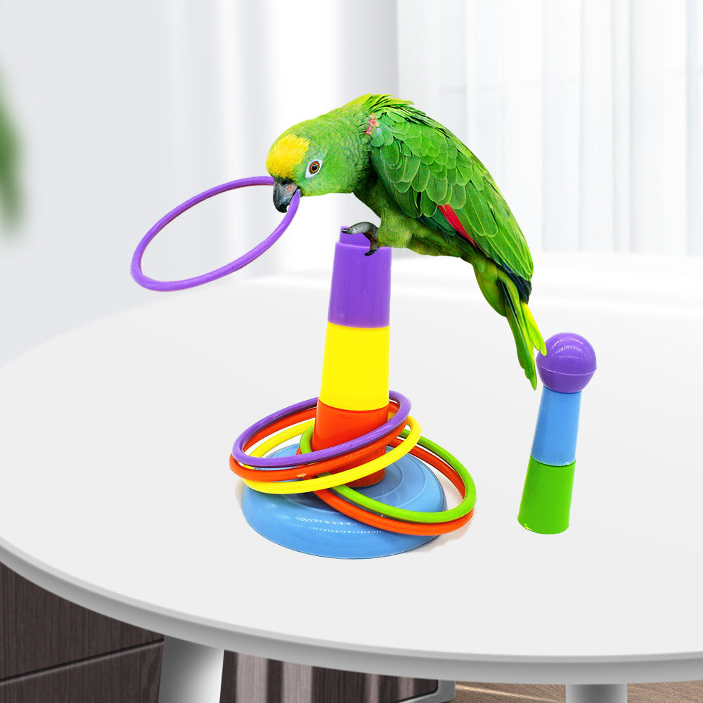 PawFix Ring-Stack Parrot Toy — Climbing & Foraging Ring Toy for Birds