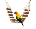 PawFix Perch-Ladder Bird Climbing Toy — Natural Wood Rope Ladder for Parrots & Small Birds