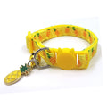 PawFix Breakaway Fruit-Print Cat Collar with Bell – Quick-Release Safety Collar, Pineapple