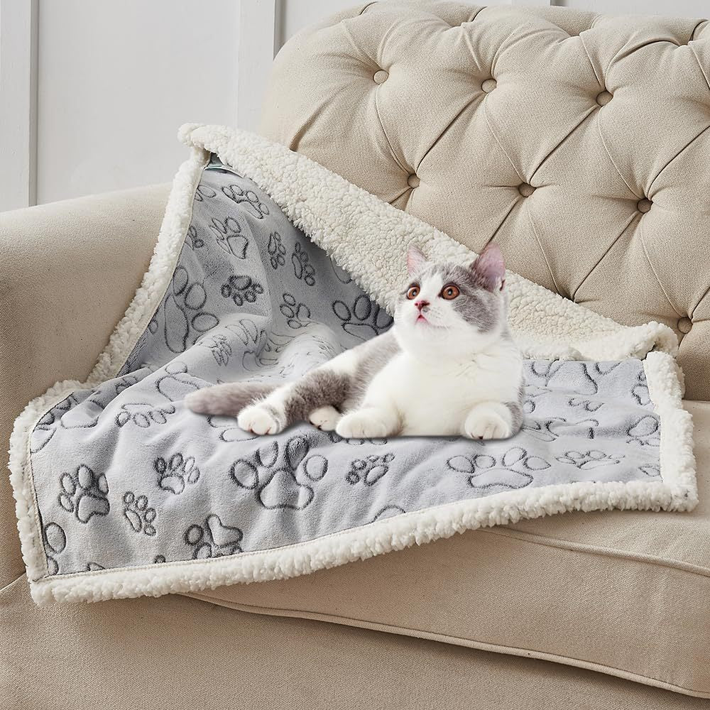 PawFix Waterproof Couch Guard – Anti-Slip Paw-Print Pet Blanket