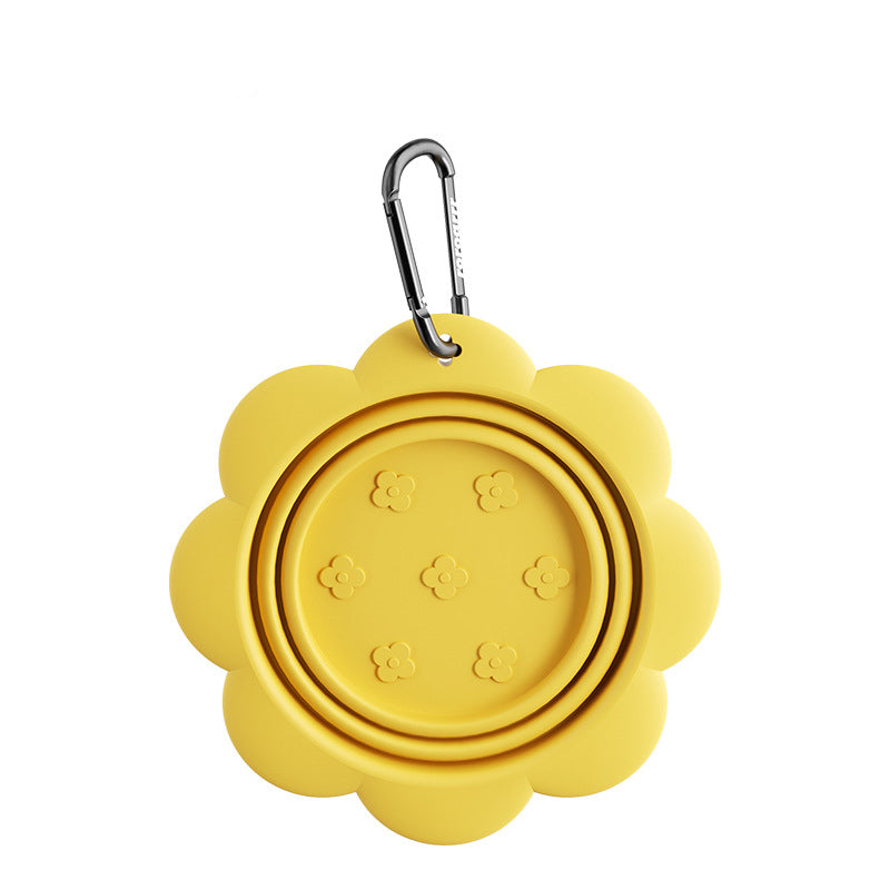 PawFix Trail-Pop Collapsible Travel Bowl – BPA-Free Silicone Bowl with Carabiner