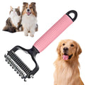 PawFix Tangle-Free Dematting Rake – Double-Sided Undercoat Comb for Dogs & Cats